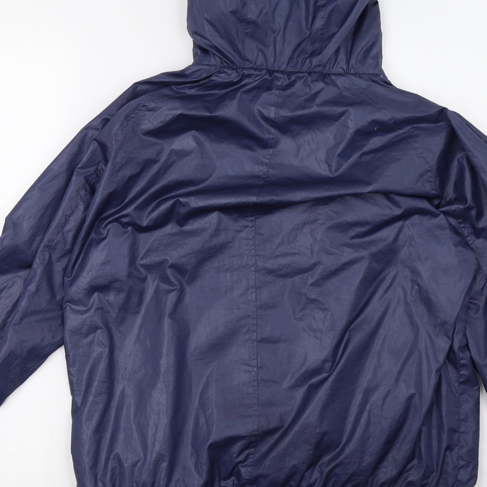 Brand and care label for George women’s blue windbreaker coat, size UK 4