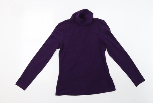 Additional front view of ESMARA women’s purple pullover sweatshirt, size S