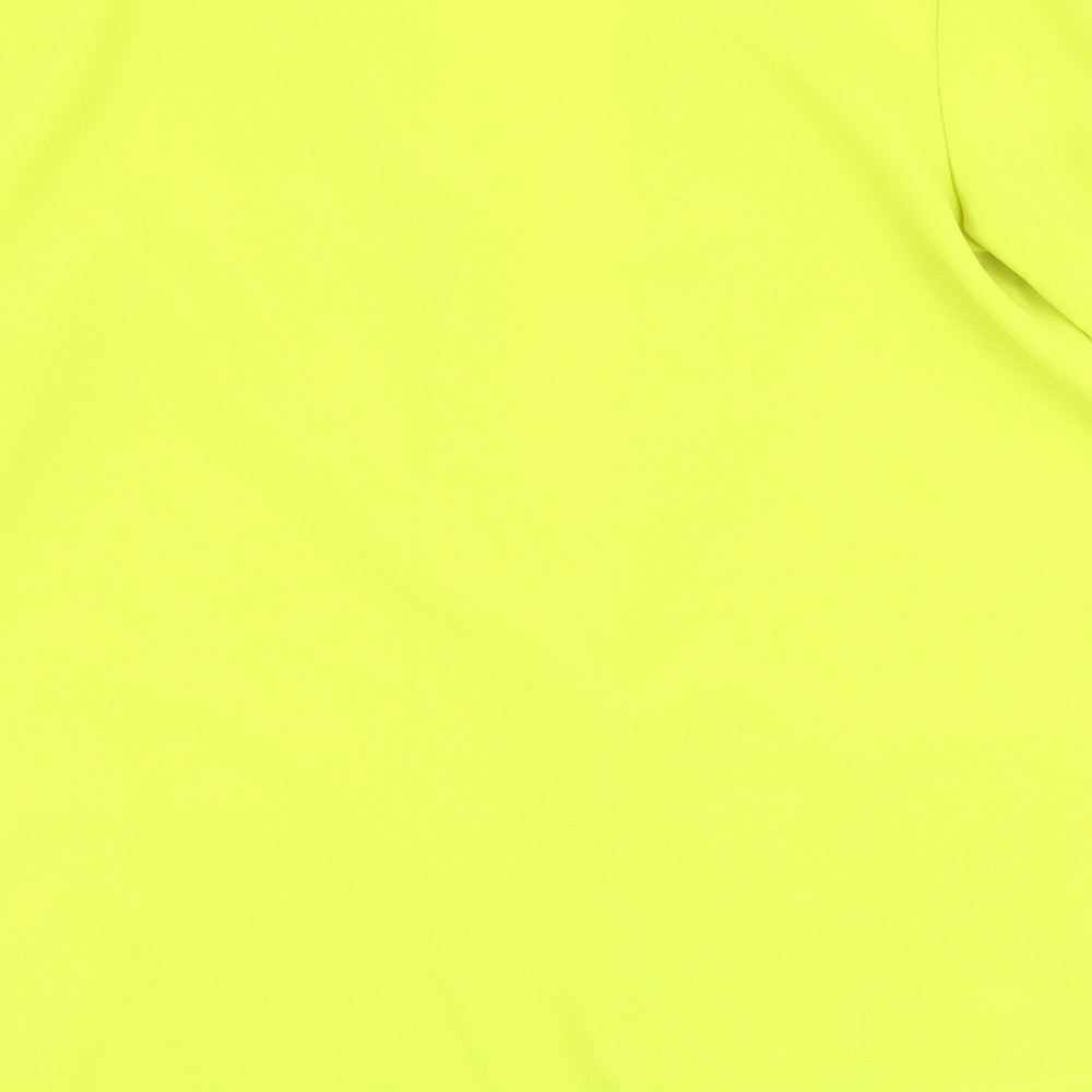 Brand and care label for Cameo Rose women’s yellow jacket, size UK 12