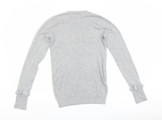 Womens UK Size S Zara Grey Pullover Jumper