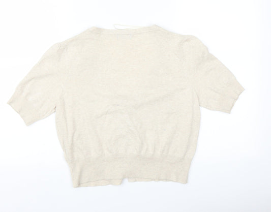 F&F Womens Beige Cardigan Jumper Size 16