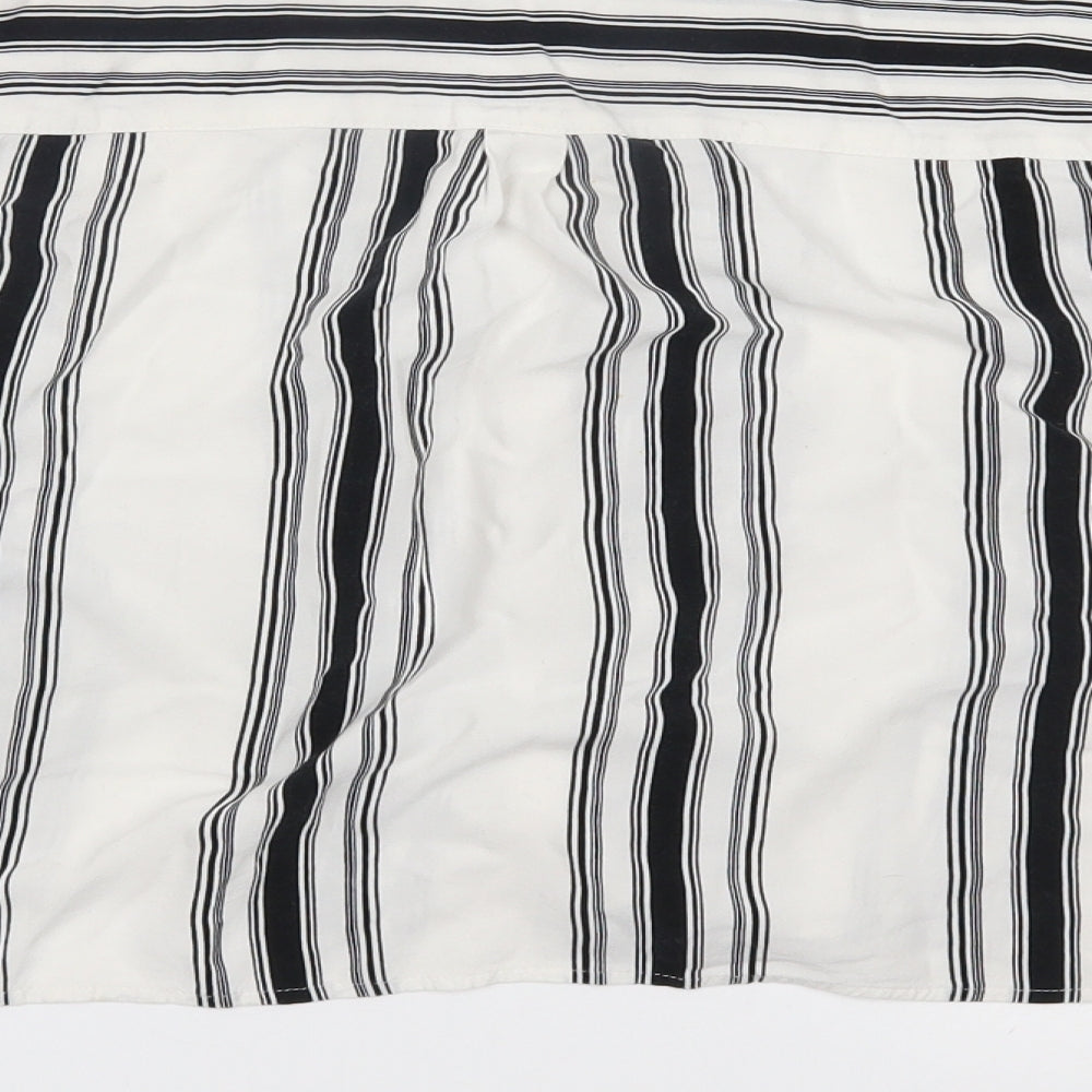 Womens UK Size 10 H&M White Basic Button-Up