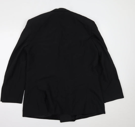 Mr Henry Mens Black Jacket Suit Jacket Size 42