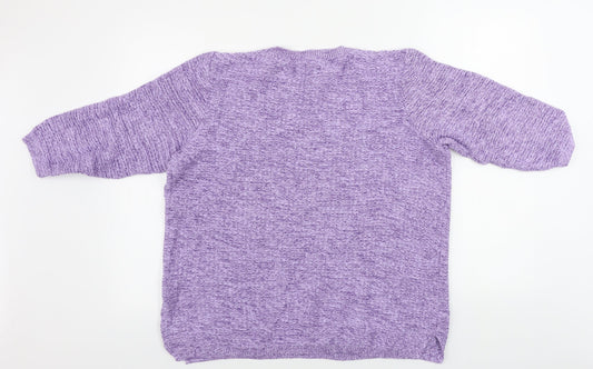 Croft & Barrow Womens Purple Pullover Jumper Size XL