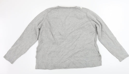 Rare Editions Womens Grey Pullover Jumper Size L