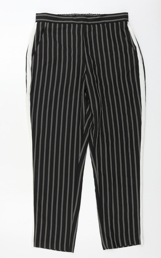 Womens UK Size 10 ASOS Regular Fit Black Trousers