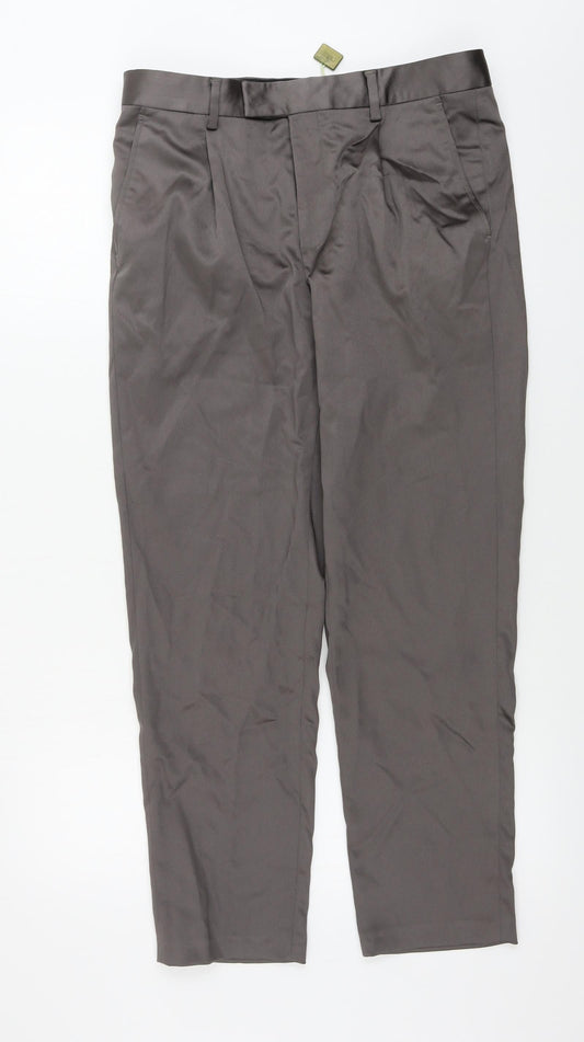 Womens UK Size 32 in ASOS Regular Fit Green Trousers