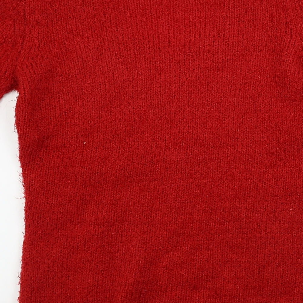 Womens UK Size 10 Brave Soul Red Pullover Jumper