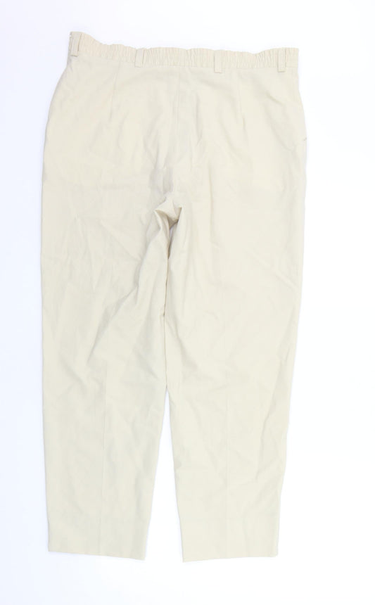 Womens UK Size 16 Wichele Regular Fit Beige Trousers
