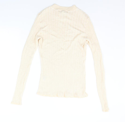 Womens UK Size M H&M Beige Pullover Jumper