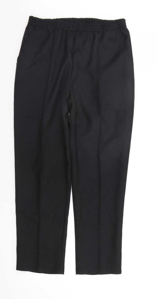 Womens UK Size Damart Regular Fit Black Trousers