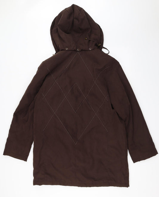 Klass Womens Brown Overcoat Coat Size M