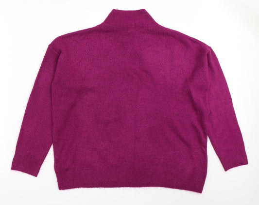 Womens UK Size 12 Red Herring Purple Pullover Jumper