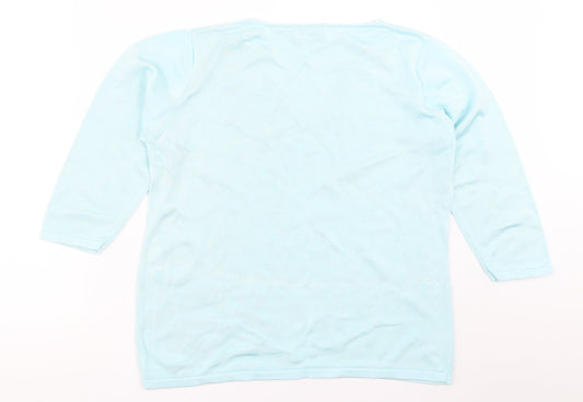 Womens UK Size 18 Collection Blue Pullover Jumper
