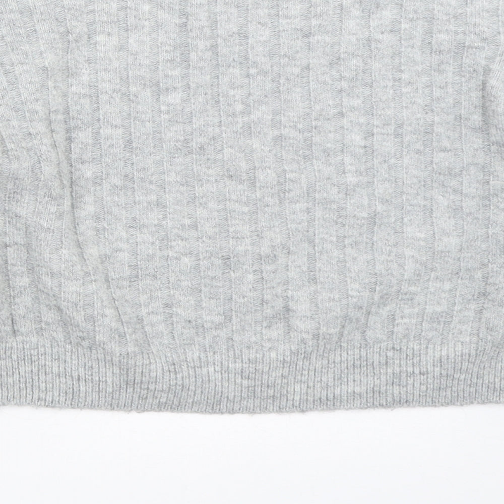 Womens UK Size 4 Topshop Grey Pullover Jumper