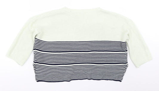 Womens UK Size S Pull&Bear Blue Pullover Jumper