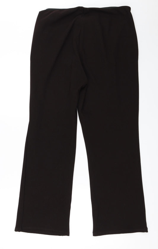 Womens UK Size 20 Preworn Regular Fit Brown Trousers