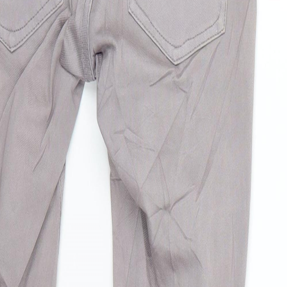 Brand and care label for fc jeans women’s grey skinny jeans, size UK 6, 26-inch leg