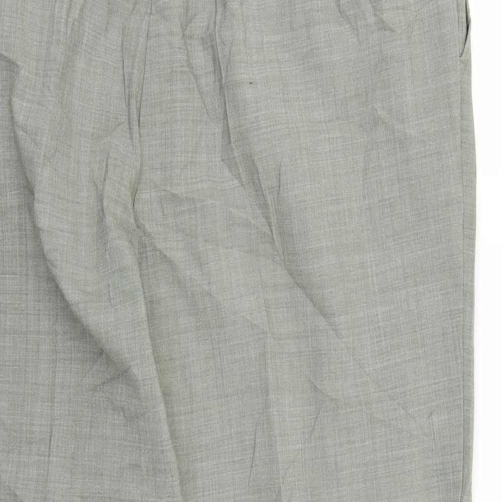 Womens UK Size Preworn Regular Fit Green Trousers