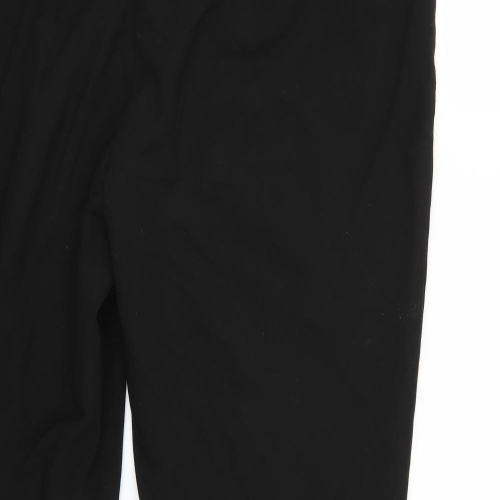 Brand and care label for glamorosa women’s black trousers, size UK 20, 24-inch leg
