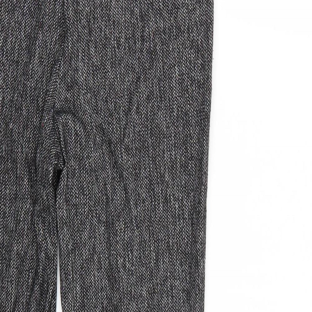 Brand and care label for Tu women’s grey argyle/diamond trousers, size UK 8, 24-inch leg