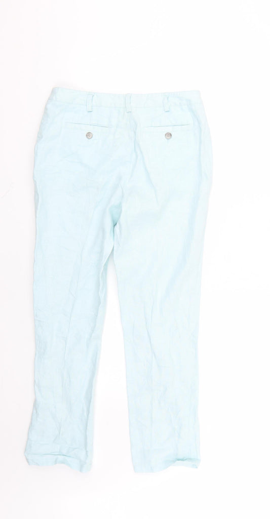 Pure Womens Blue Trousers Size 10 L25 in