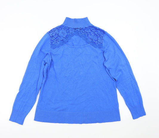Womens UK Size 18 Kaleidoscope Blue Pullover Jumper