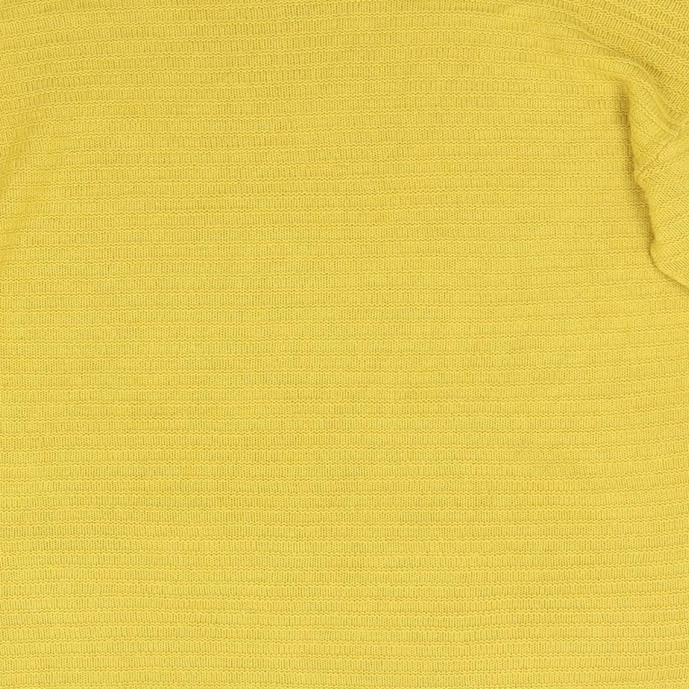 Womens UK Size L Peacocks Yellow Pullover Jumper