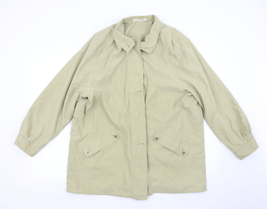 Womens UK Size 16 M&S Yellow Overcoat