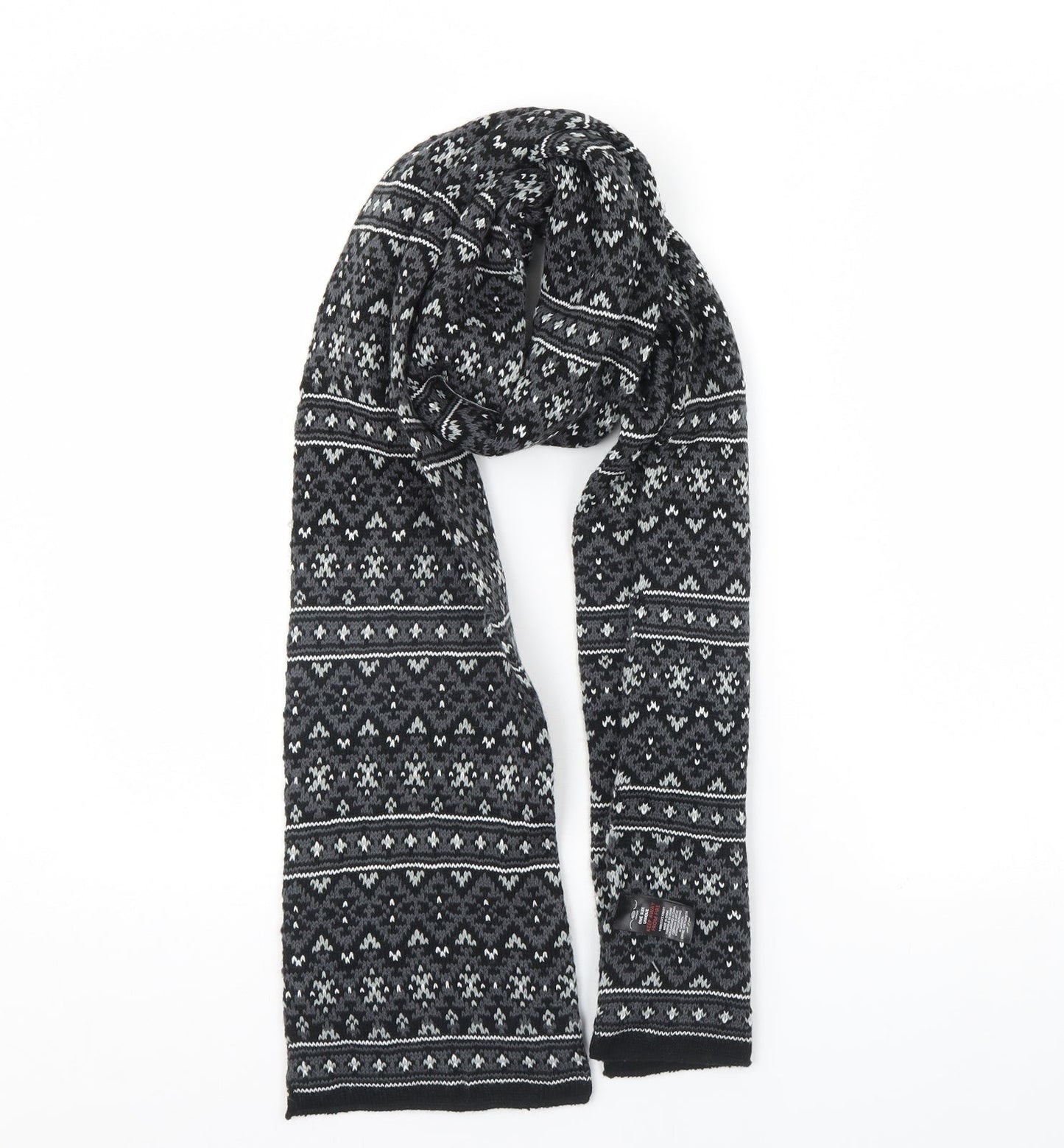 Front view of New Look women’s black striped scarf