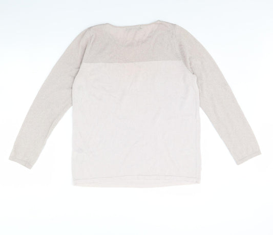 Womens UK Size 16 M&s Pink Pullover Jumper