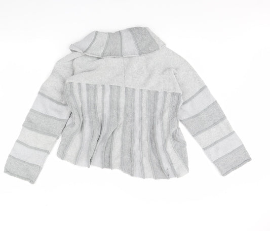 Per Una Womens Grey Striped Jacket Size L