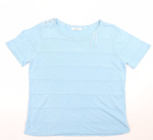 Additional front view of Marks & Spencer men’s blue t-shirt, size 14