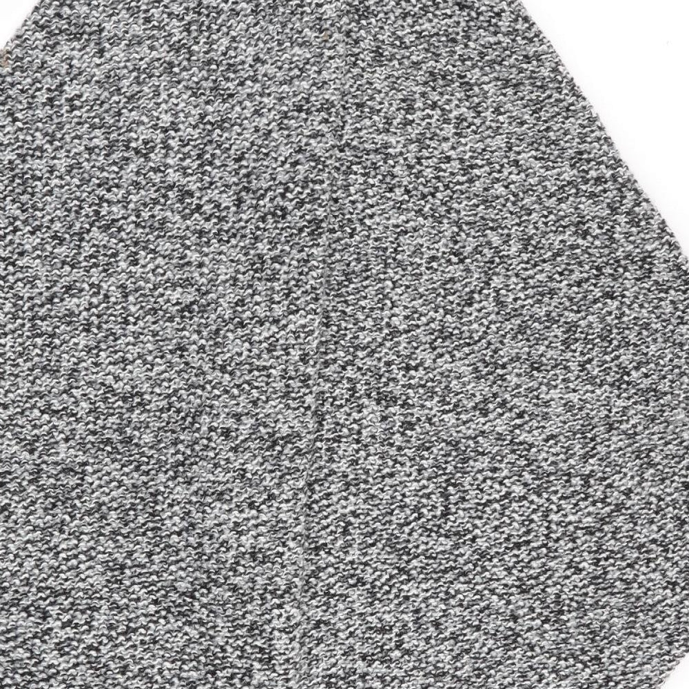 Brand and care label for Lara Knit women’s grey houndstooth cardigan jumper, size UK 10, - large style shrug