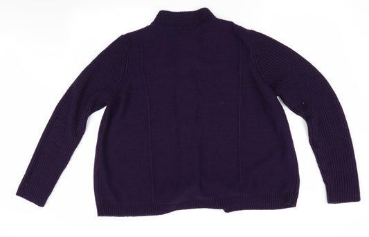 Womens UK Size L BM Purple Cardigan Jumper