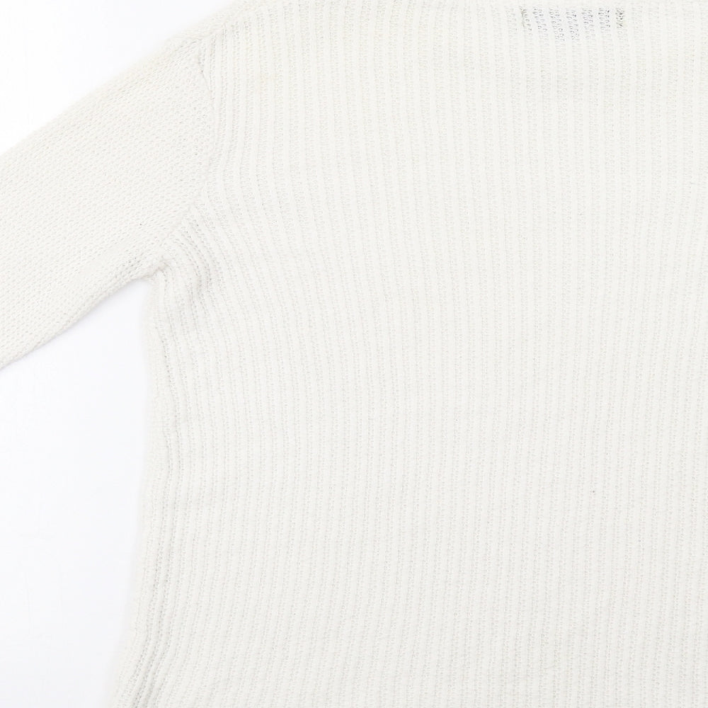 Womens UK Size XS River Island White Pullover Jumper
