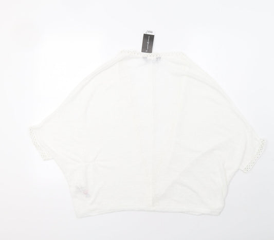 Dorothy Womens White Cardigan Jumper Size S