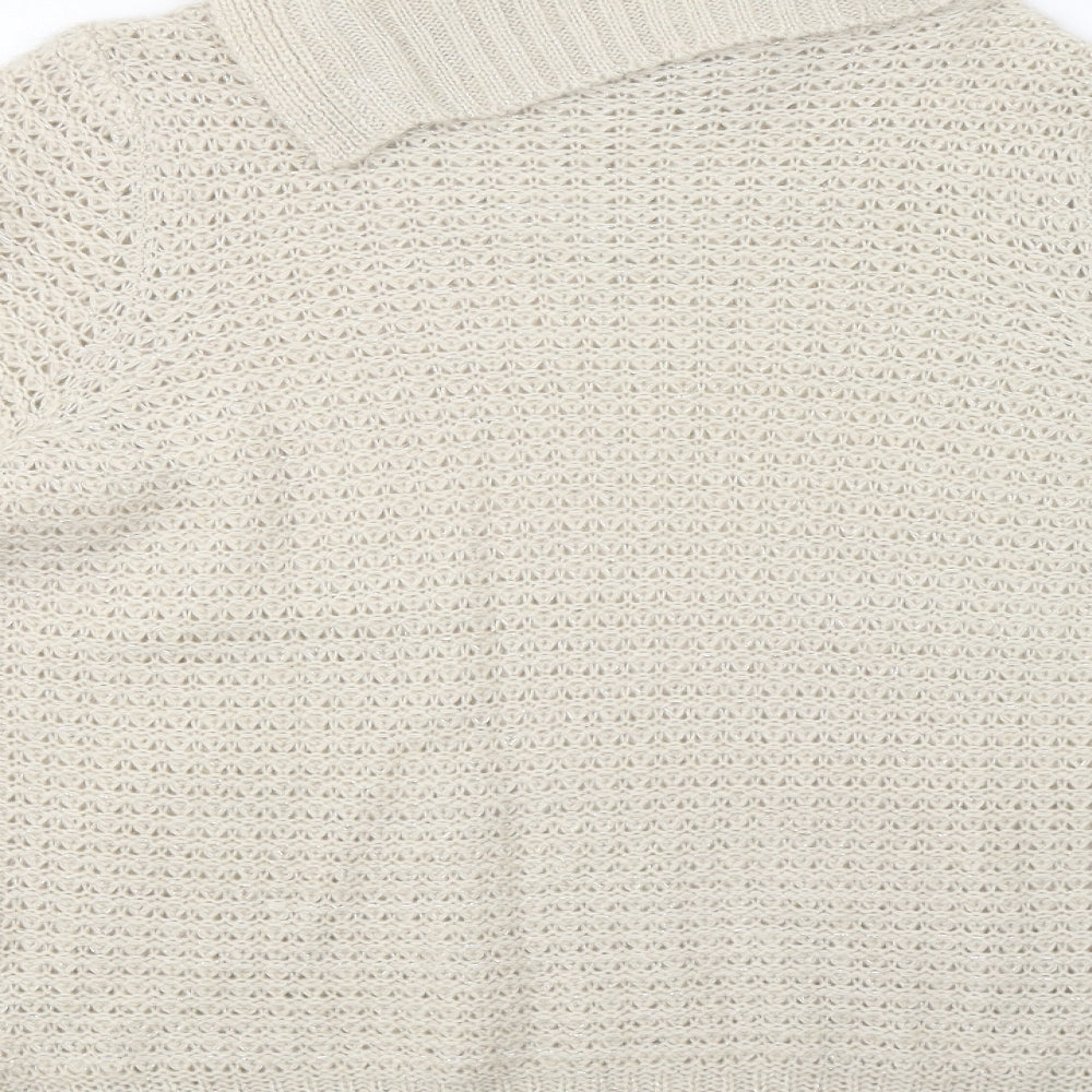Womens UK Size 16 BHS Beige Pullover Jumper