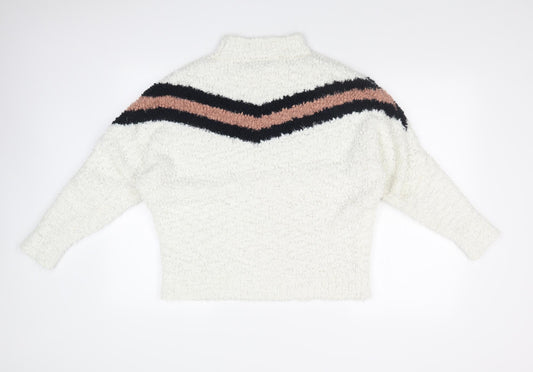 FASHION PRIVATE COMPANY Womens Multicoloured Striped Pullover Jumper Size S