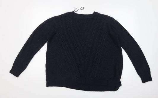 Womens UK Size M Peacocks Blue Pullover Jumper