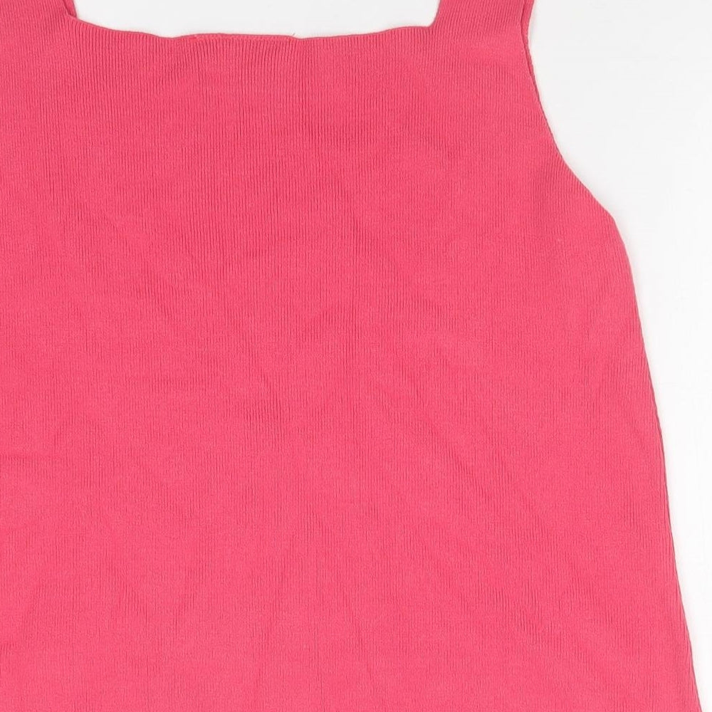 Nightingales Womens Pink Basic Tank Size L
