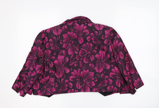 Libra Womens Multicoloured Floral Shrug Jumper Size 12