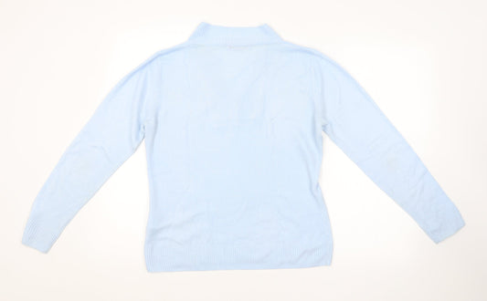 Womens UK Size 12 Emreco Blue Pullover Jumper