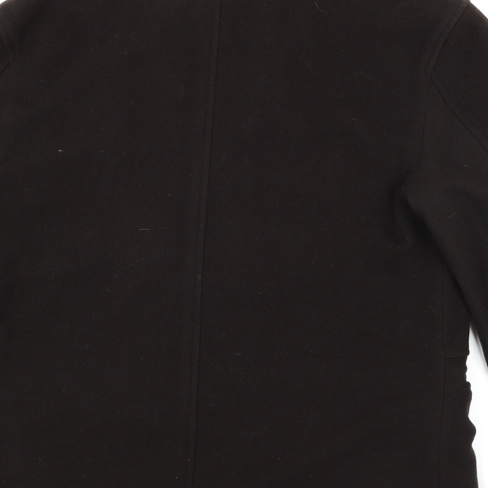 Womens UK Size Preworn Black Overcoat