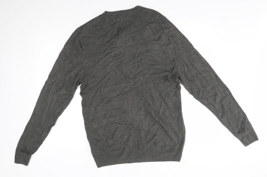 George Mens Grey Pullover Jumper Size M