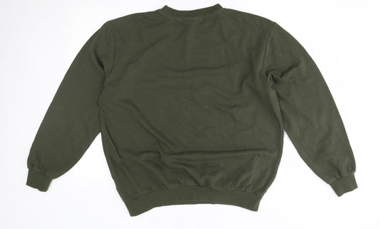 H&M Mens Green Pullover Jumper Size M