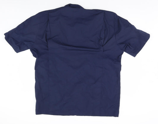 Alexander Mens Blue Button-Up Size XL