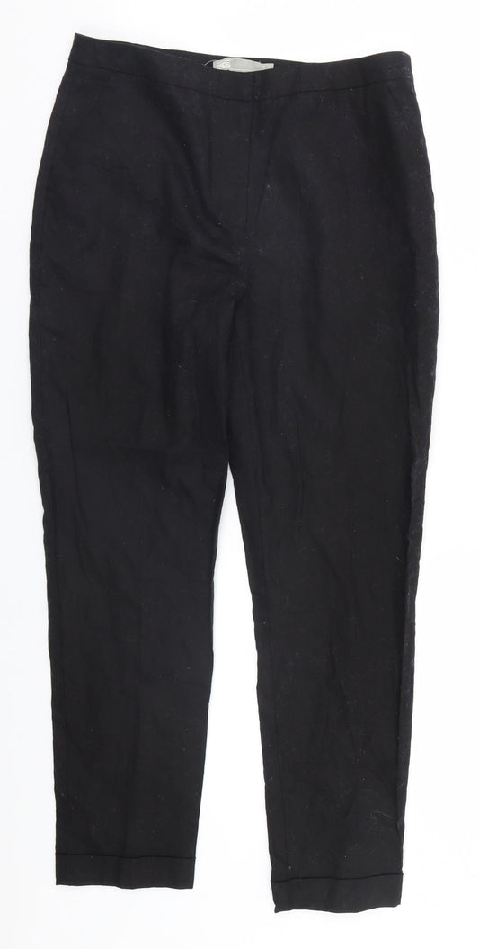 Womens UK Size 10 ASOS Regular Fit Black Trousers