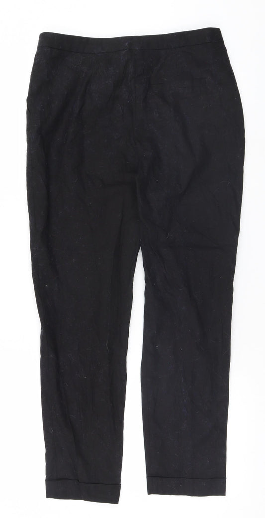 Womens UK Size 10 ASOS Regular Fit Black Trousers
