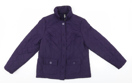 Additional front view of Dash women’s blue full zip jumper, size UK 12